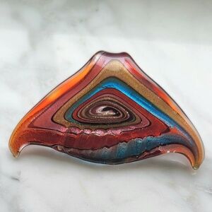 Multicolor Abstract Glass Brooch
